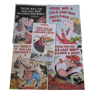There Was an Old Lady Who Swallowed Some By Lucille Colandro Lot Of 5